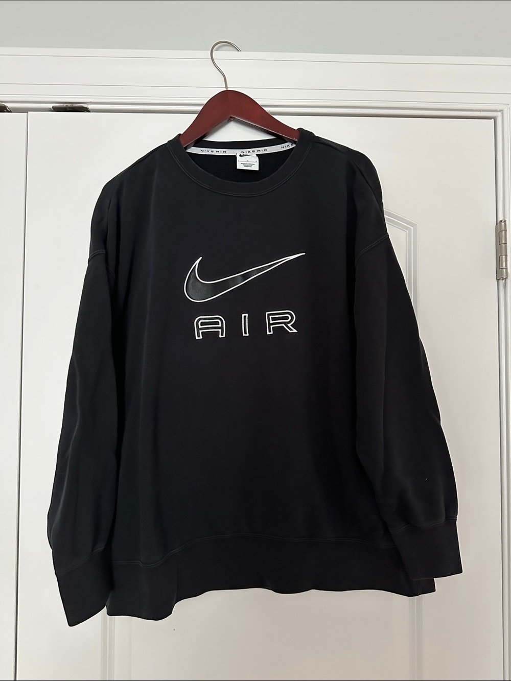 Nike Black Vintage Air Logo Crewneck Sweater